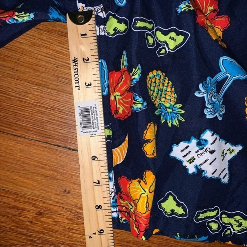 Kanu surf board shorts swimming trunks Mens size 34 large hawaiin blue tropical - Picture 5 of 6